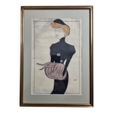 Illustration d'après Leonetto Cappiello, "Nos actrices", Réjane en Georgette Lemeunier, 38 x 52 cm