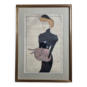 Illustration after Leonetto Cappiello, "Our actresses", Réjane in Georgette Lemeunier, 38 x 52 cm