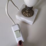 Alabaster and brass lamp