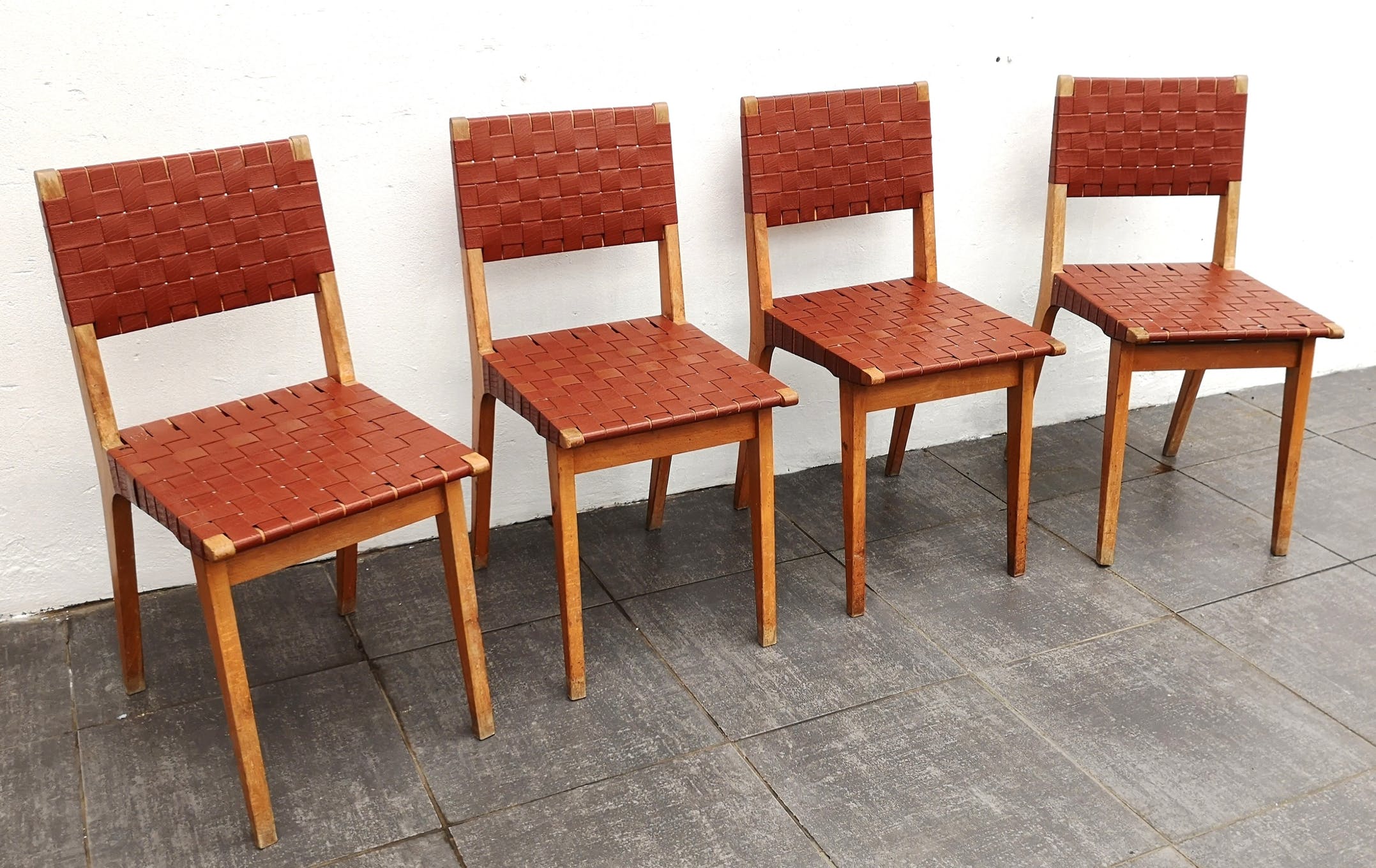 Set of 4 chairs Jens Risom for Knoll