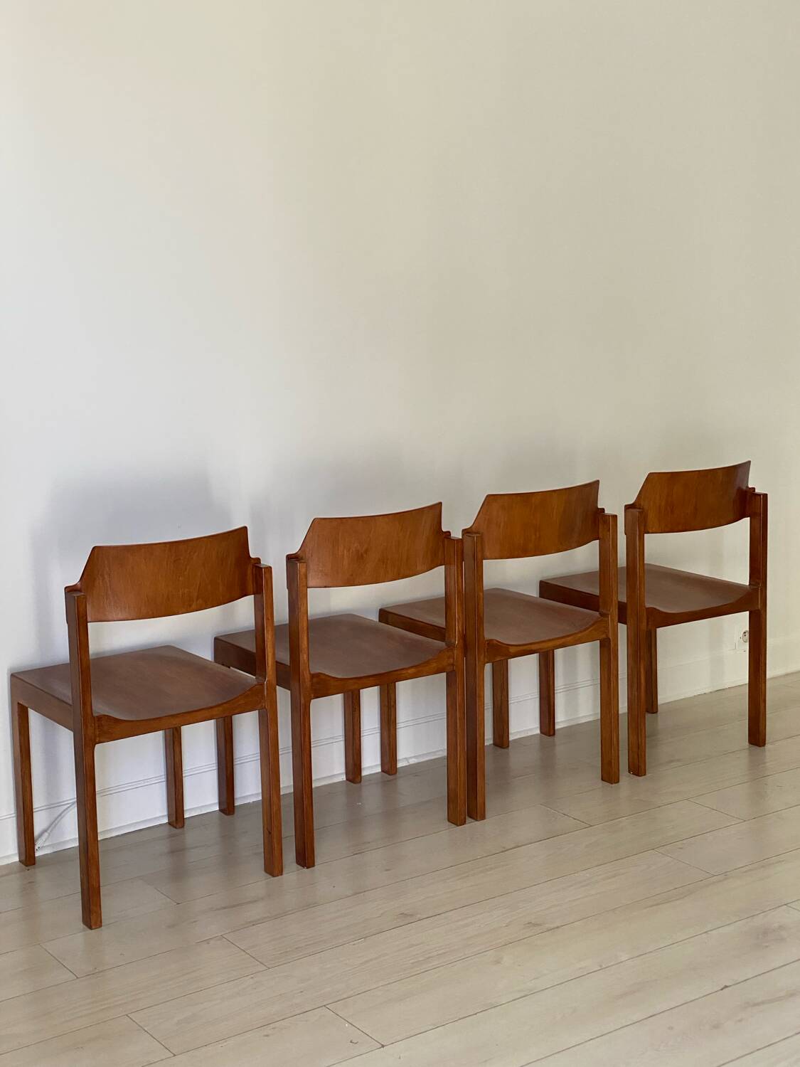 4 Schapp Mobel wooden chairs