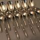 Suite of 12 small spoons with Russian silver metal ERCUIS Regency style