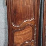 Pair of Louis XV period molded doors in solid walnut