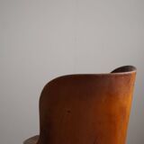 Hand-carved primitive chair made from pine logs, modern Swedish, Wabi Sabi, 1960s.