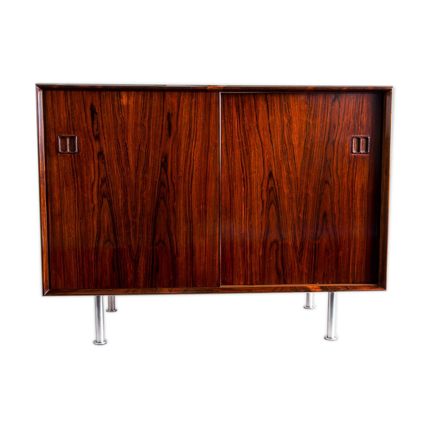 Mid century rosewood sideboard on aluminium legs, danish 1960’s
