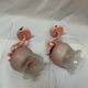 80s wall lights in pink opaline and pink painted iron