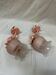 80s wall lights in pink opaline and pink painted iron