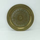 Vintage oriental plate in brass