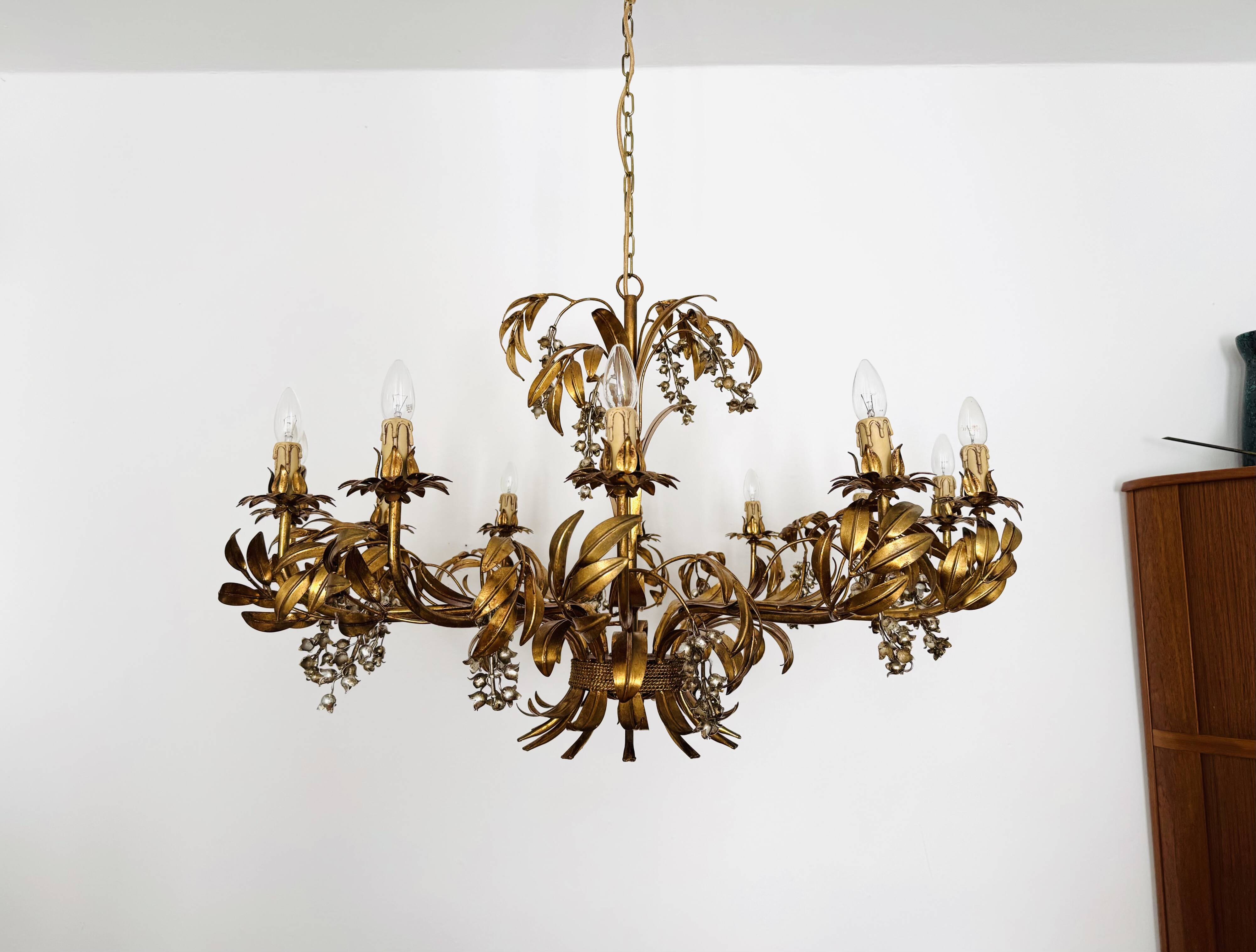Stunningly Large Italian Hollywood Regency Chandelier by Hans Kögl