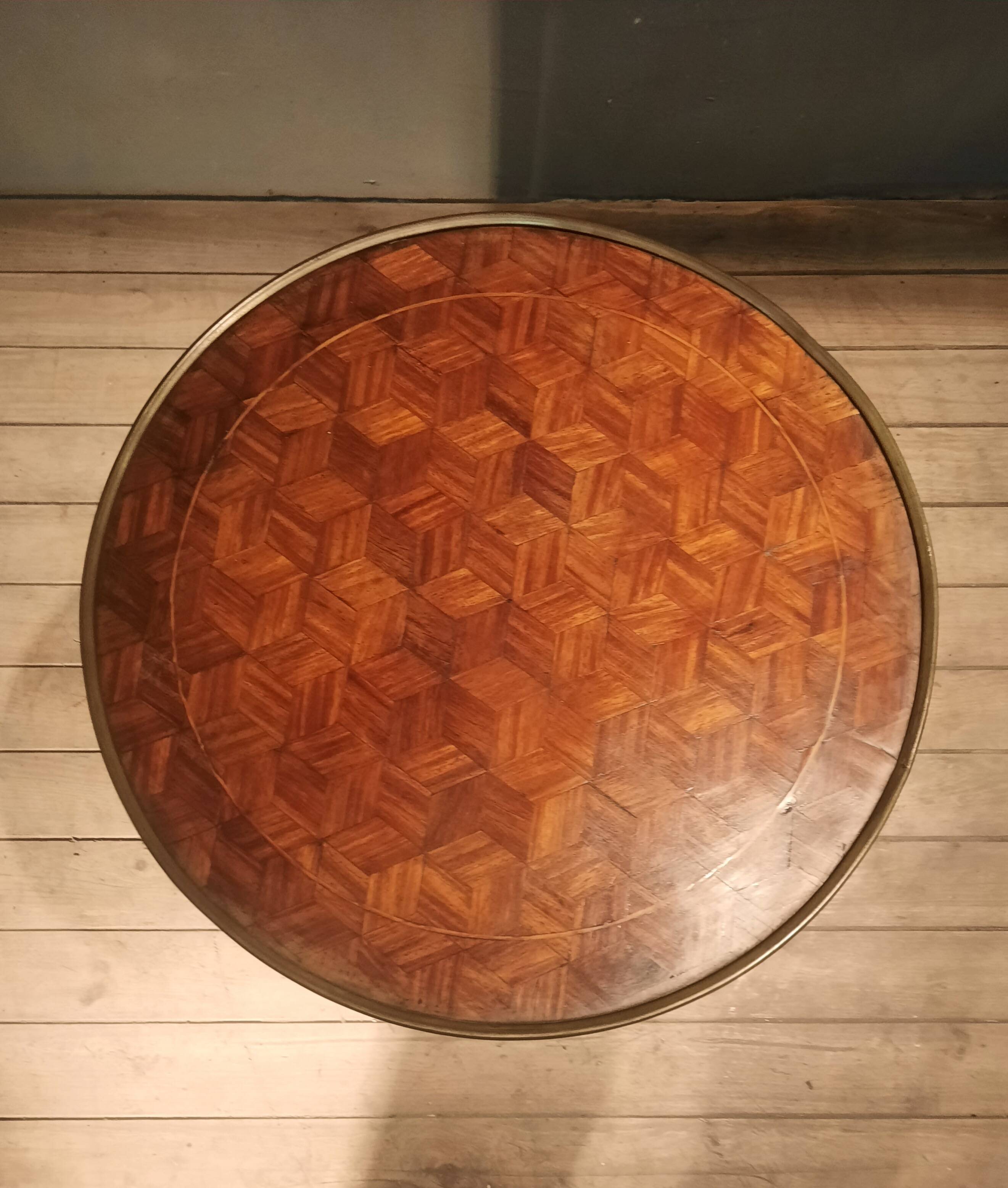 Louis XVI style marquetry side table