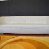 White leather sofa set