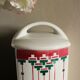 Flour pot Green pink lid Iron Earth Choisy the King