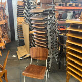 Set of 14 Scandinavian school chairs
