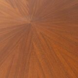 Round vintage wooden table from the 1960s designed by carlo ratti for lissoni