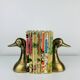 Pair of vintage brass duck bookends