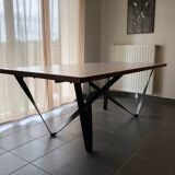 Walnut dining table and metal feet