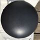 Industrial stool seat dark grey leather