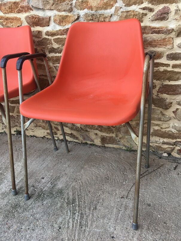 Set de 3 chaises à accoudoirs Robin Day