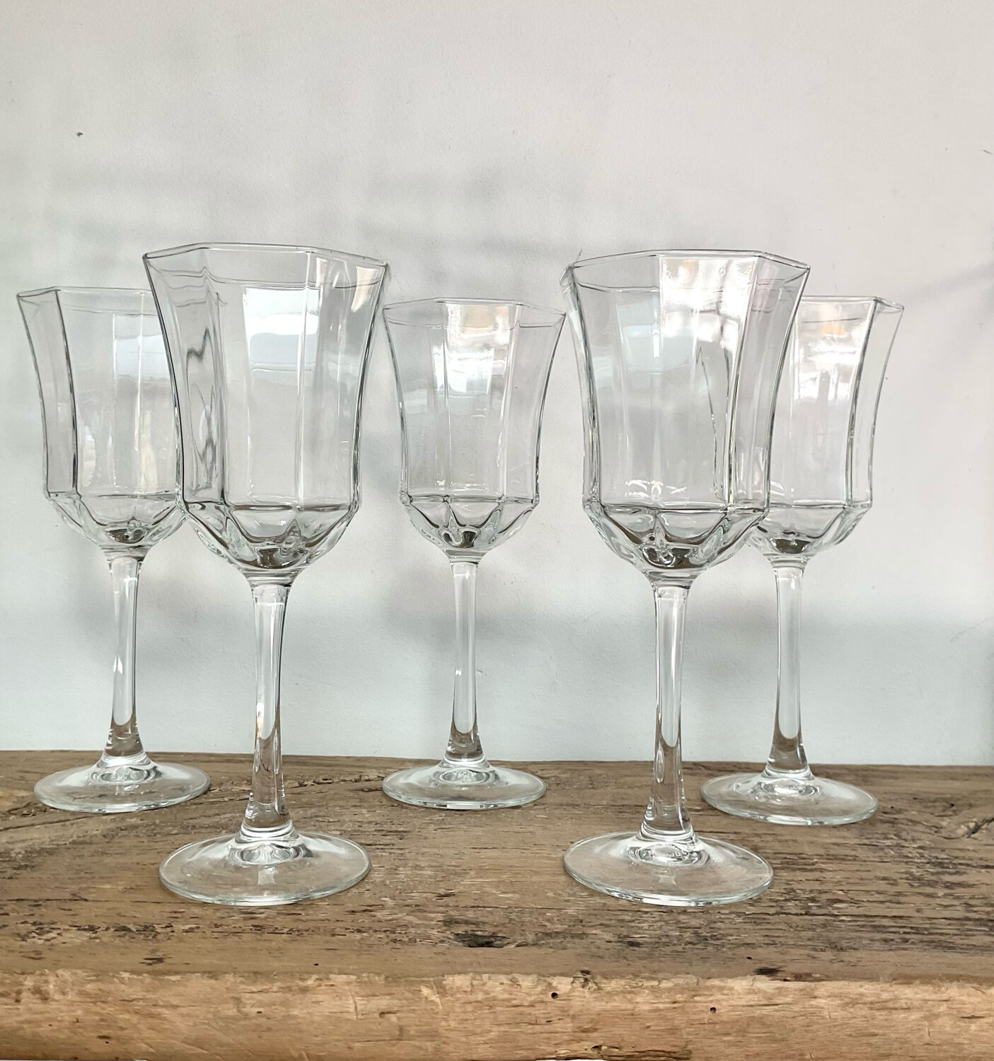 5 stemmed glasses "Octime" LUMINARC France