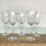 5 stemmed glasses "Octime" LUMINARC France