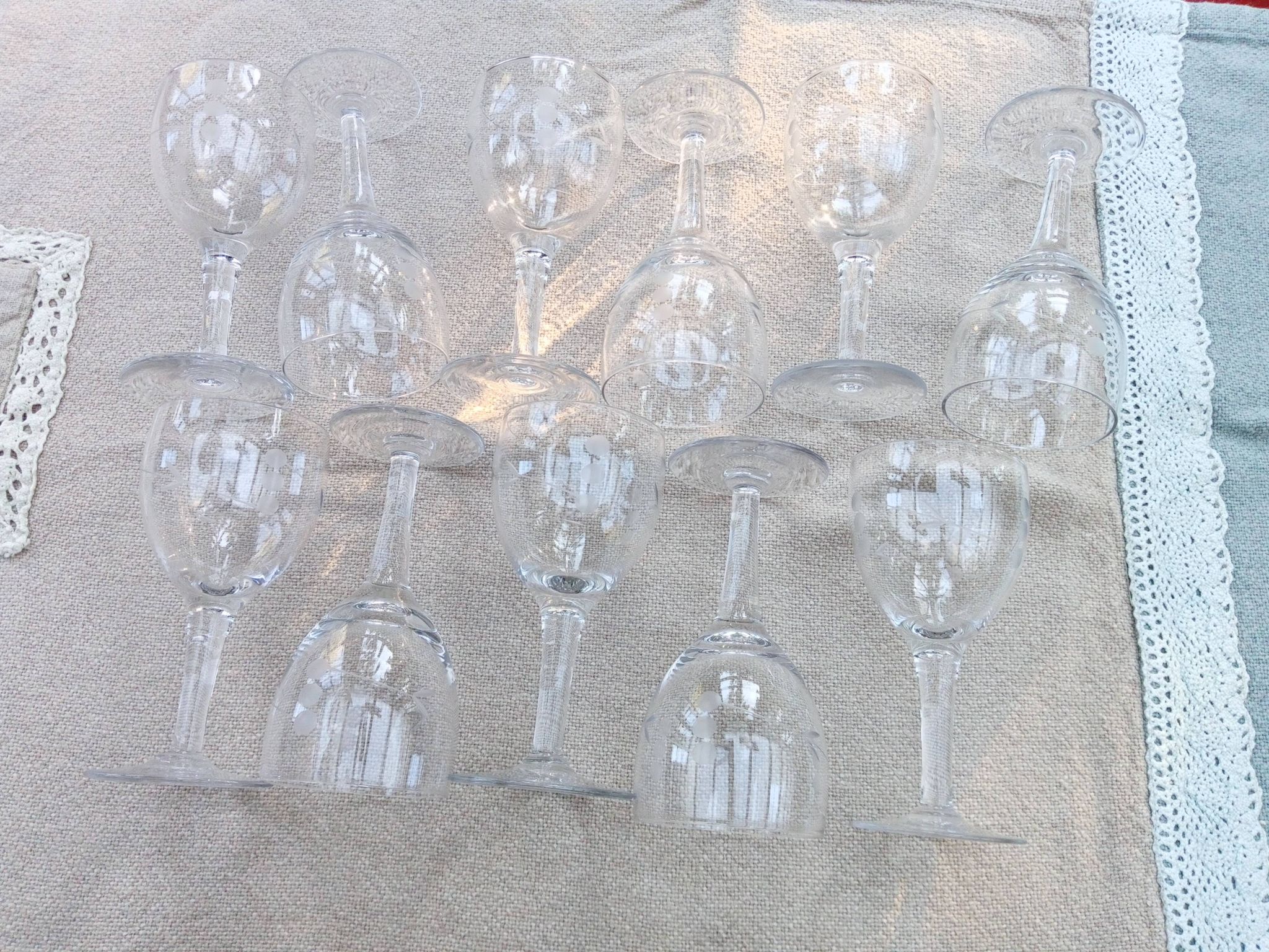 11 verres à pied années 40