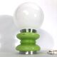 Stilux Milano, large green murano glass table lamp from 60s