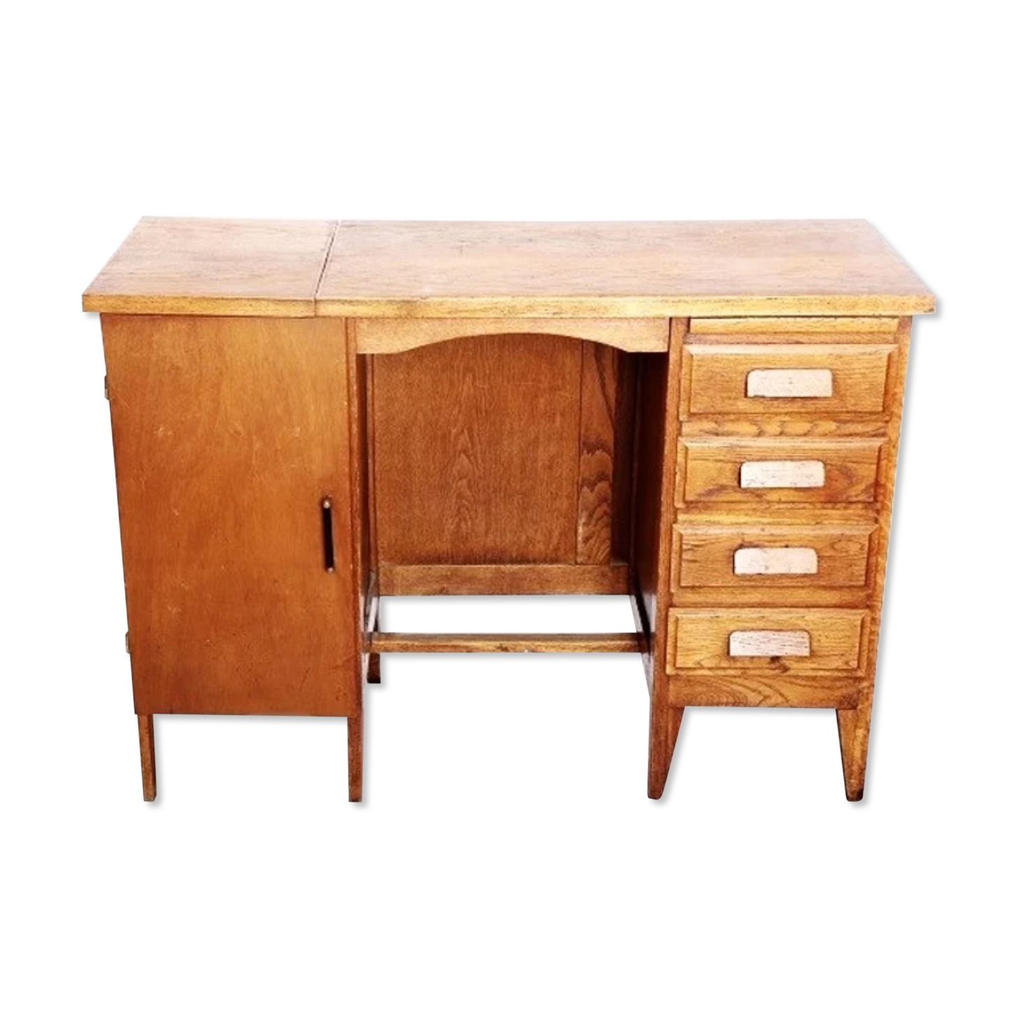 Vintage wooden school desk