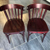 Paire de chaises de bistrot vintage