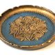 Coupelle italienne bois doré bleu