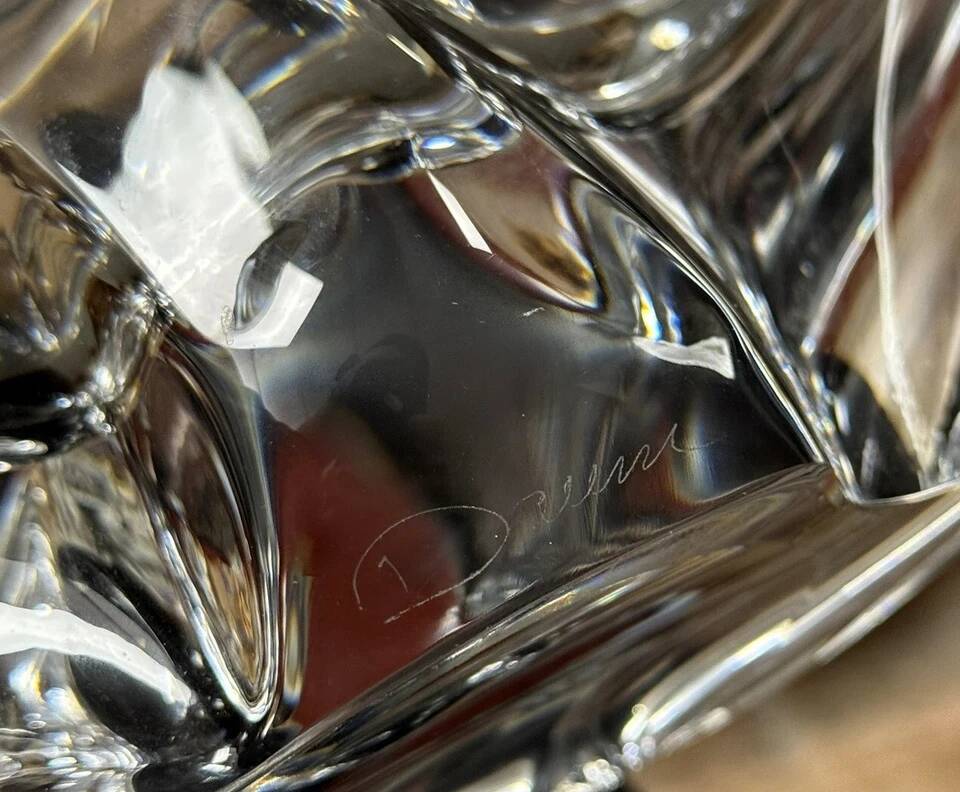 Daum: crystal fruit bowl centerpiece circa 1970