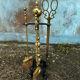 Antique brass fireplace mantelpiece