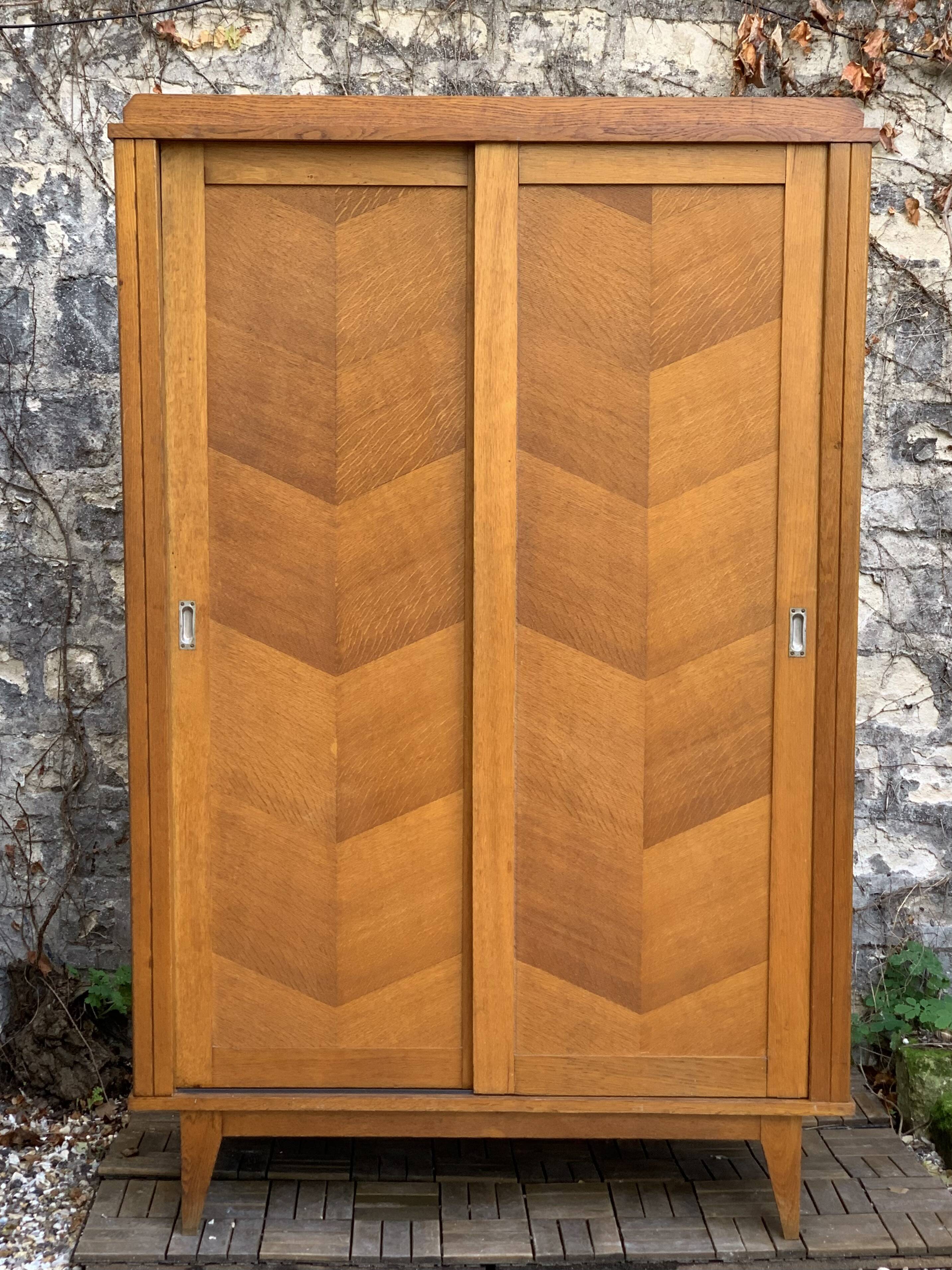 Vintage wardrobe compass feet wardrobe 1950