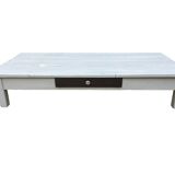 (very) low painted table, one drawer
