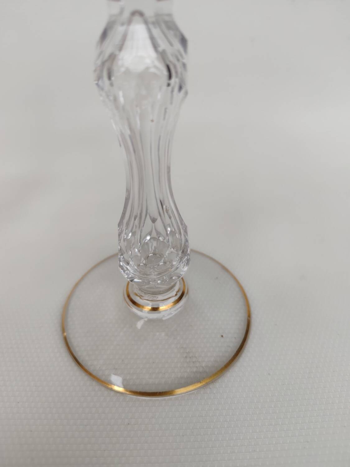 Pair of gilded Saint Louis crystal glasses, circa 1900.