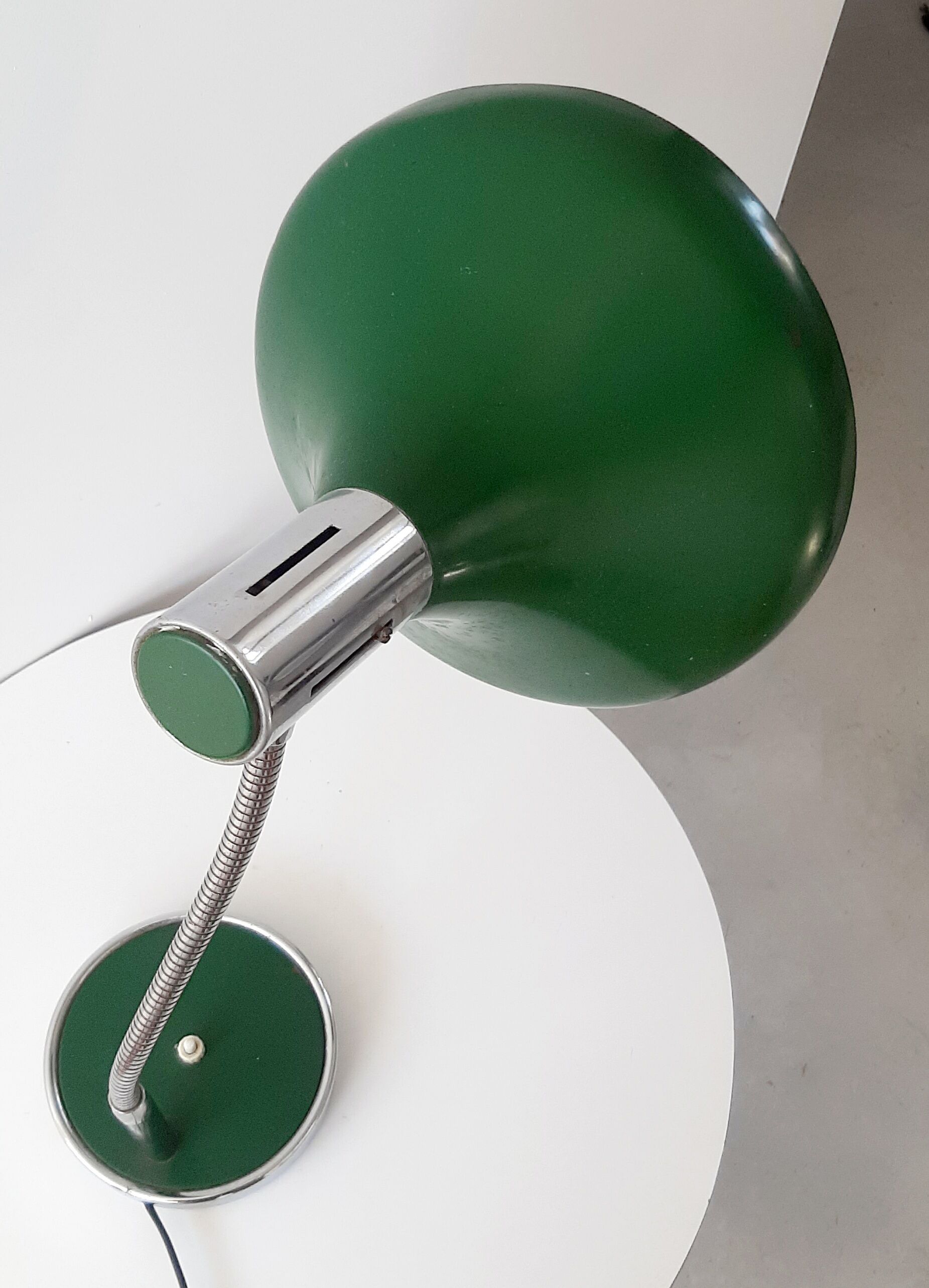 Vintage green and chrome desk lamp