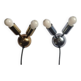 Set of Two Rare Midcentury Wall Lamps Drupol Sputnik, 1970s