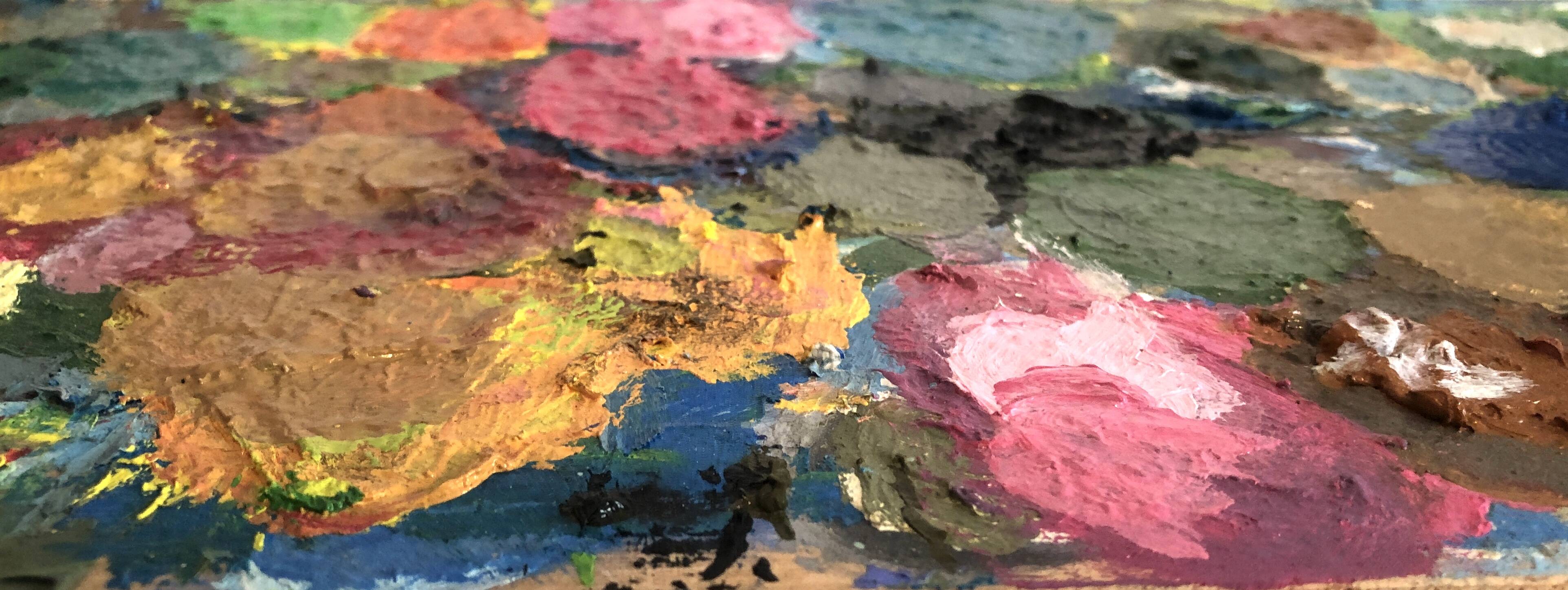 Tableau Huile Abstrait Coloré