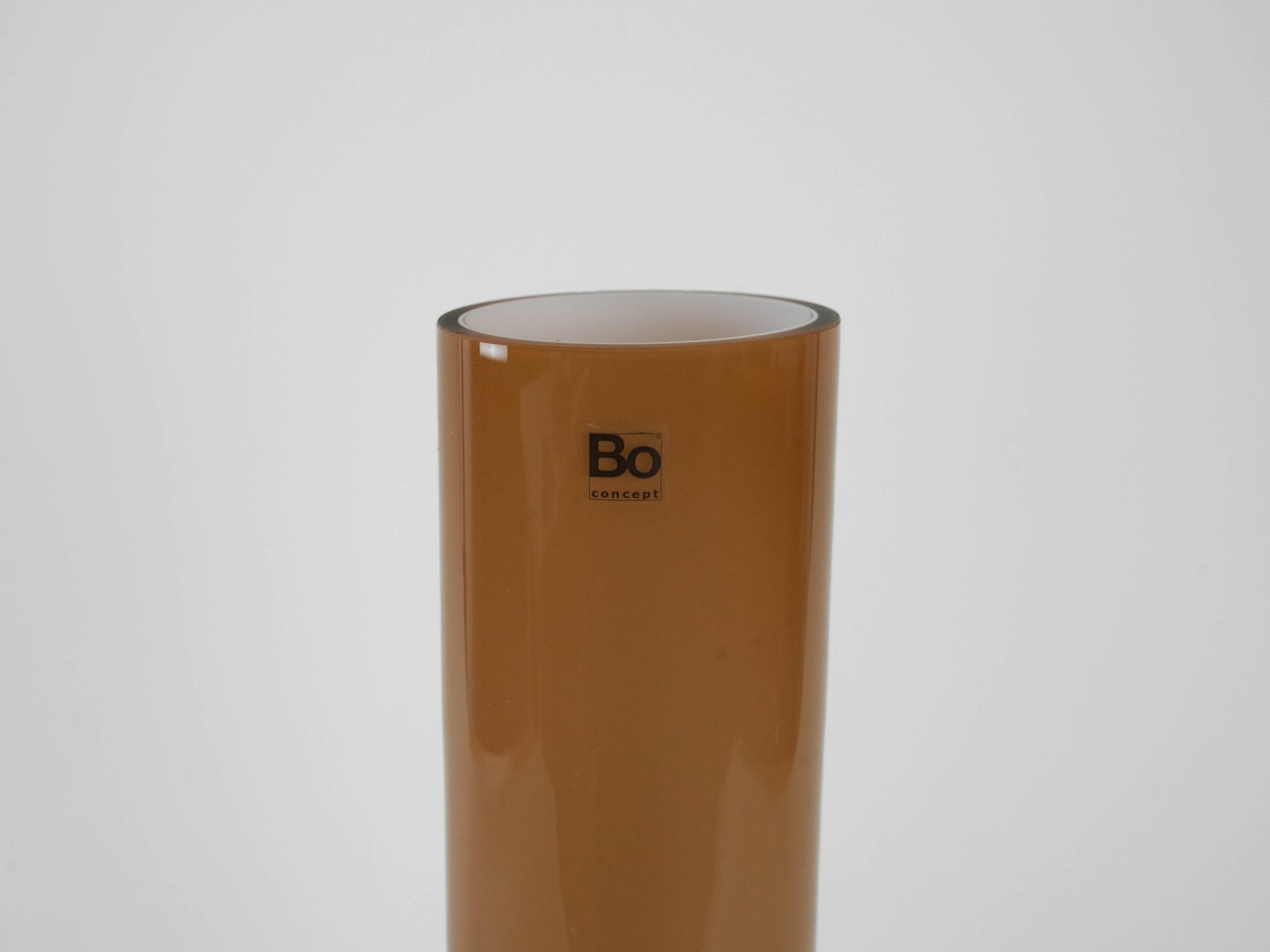 Glass vase, Danish design, 1980s, manufactured by BoConcept