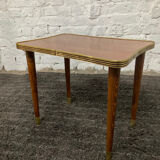 Vintage side table in Formica and teak 70s