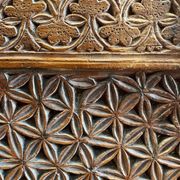 Afghanistan XIXth century wedding chest entirely hand-carved with floral decorations.