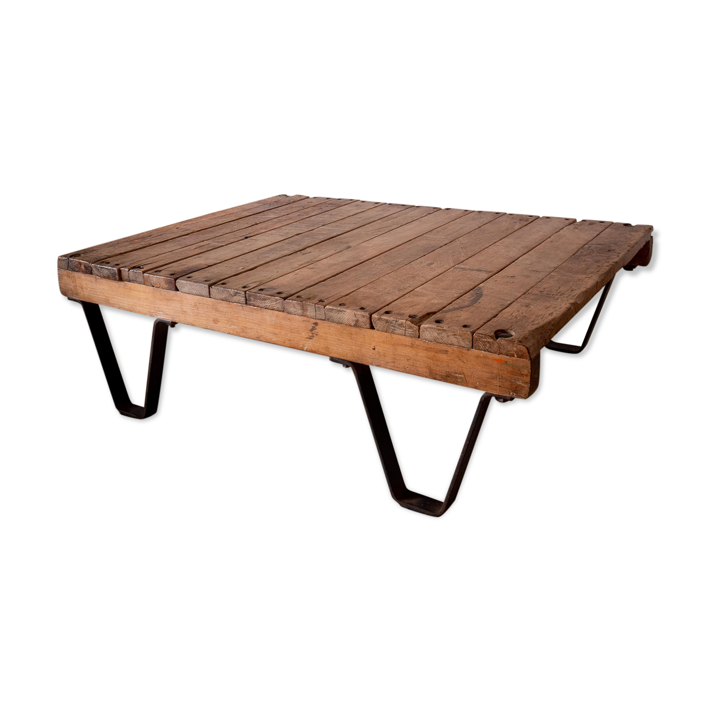 Palette de table basse vintage de menuiserie