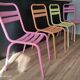 Set of 4 50s bistro chairs in rusty metal