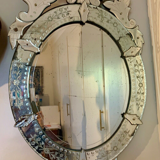Bevelled venetian mirror, pediment, high 114 cm