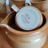 Coffee cups and milk pot Grès de l'Arnon