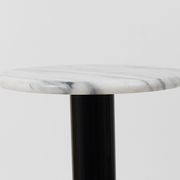 Postmodern pedestal table / plant stand in white Carrara marble, Italy, 1980s