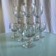 Vintage Biot-style bubbled stemmed glasses