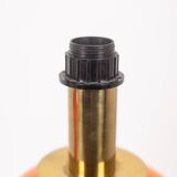 Pair of orange glass lamps. 1970s.