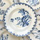 5 assiettes creuses terre de fer gien modèle chardons made in france
