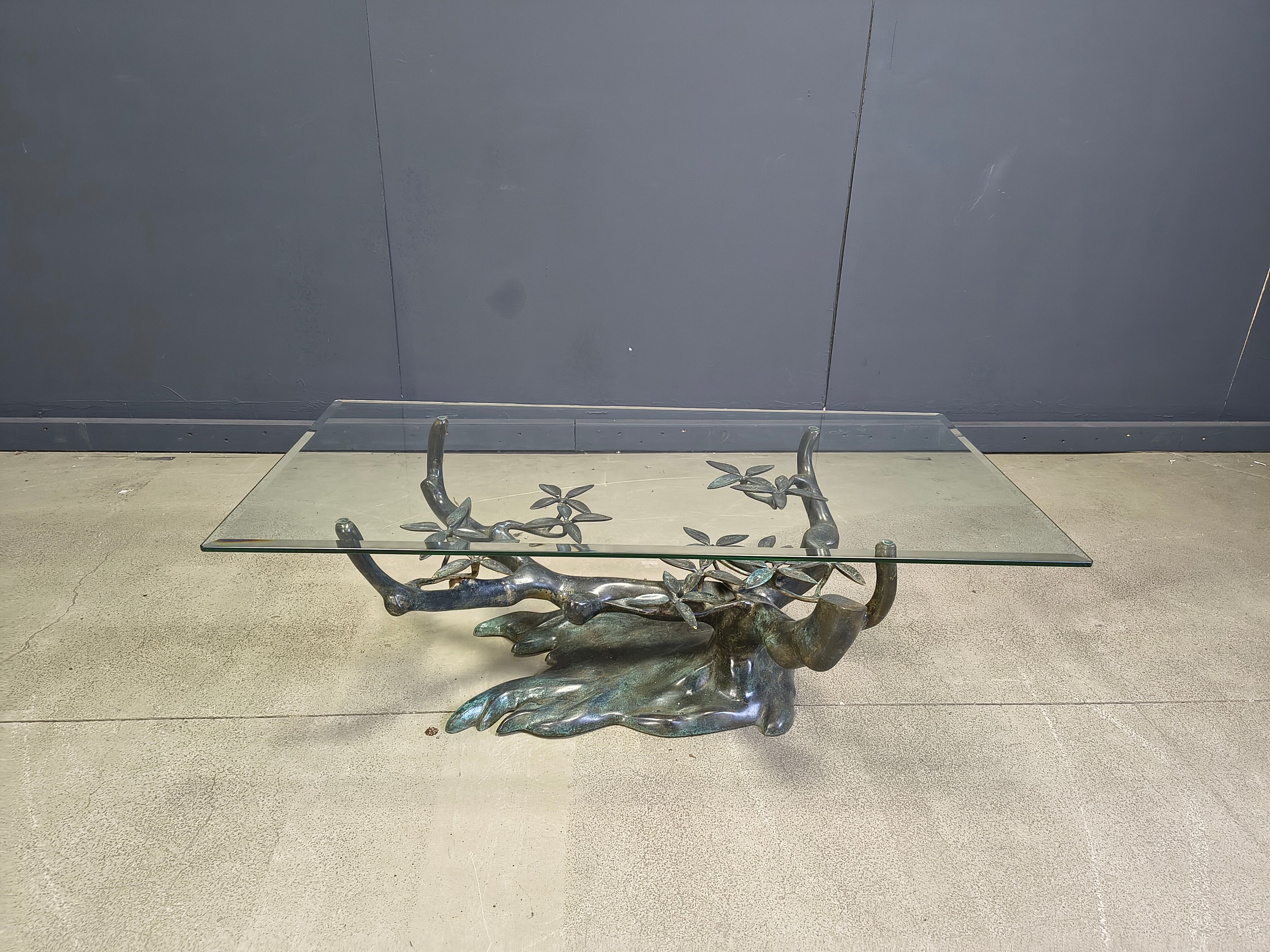 Vintage bonsai coffee table by Willy Daro, 1970s