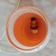 Set de 3 suspensions en opaline orange vintage